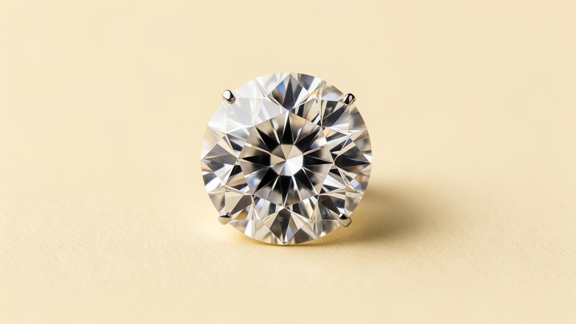 Certified lab-grown brilliant round diamond