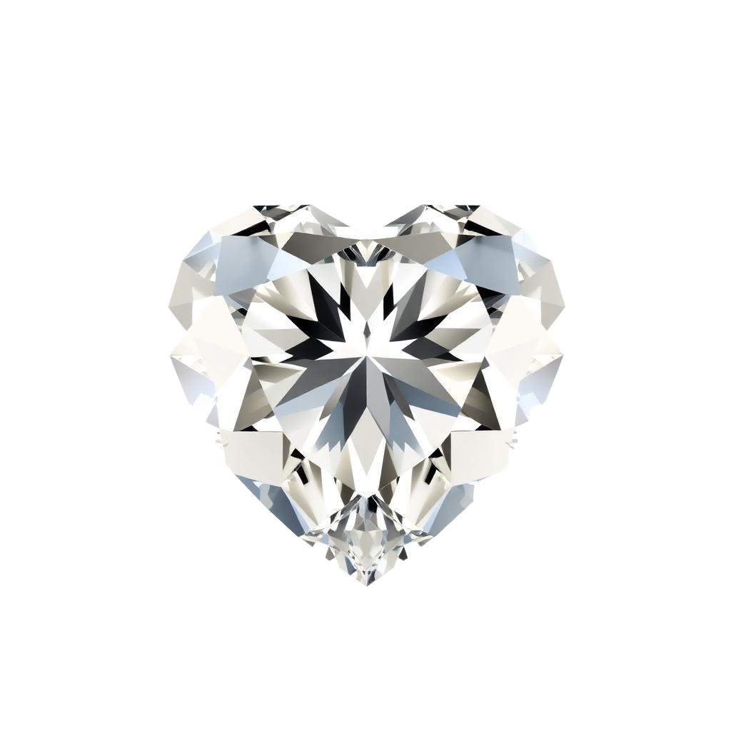 Heart cut lab-grown diamond