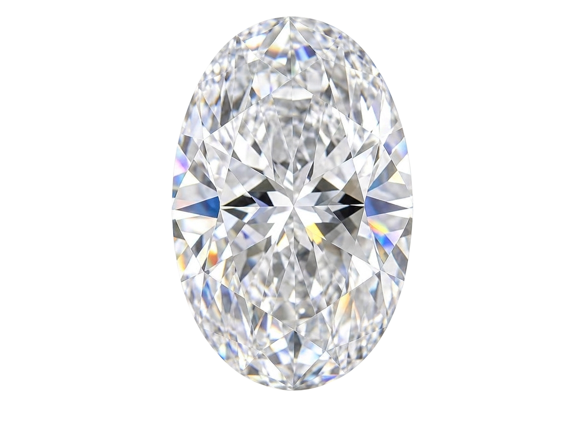 Oval cut lab-grown diamond