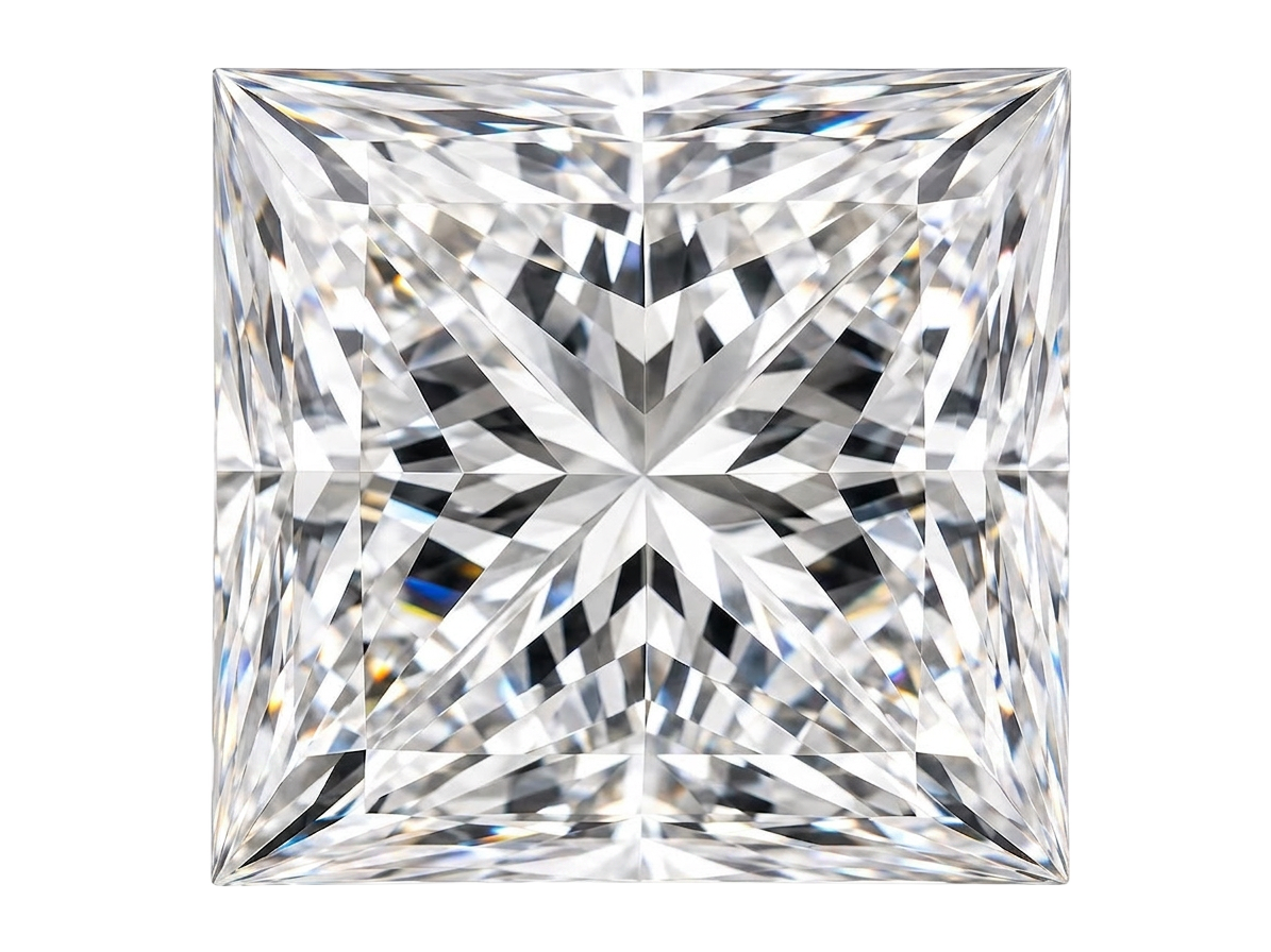 Princess cut lab-grown diamond