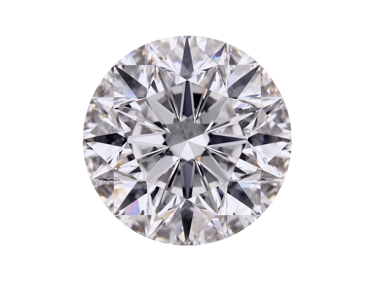Round cut lab-grown diamond